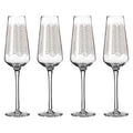 Orsina Art Deco Gold Champagne Flutes – Set of 4 Hand-Blown Glasses