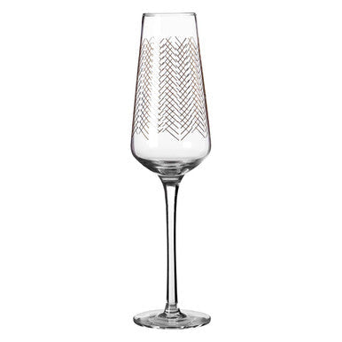 Orsina Art Deco Gold Champagne Flutes – Set of 4 Hand-Blown Glasses