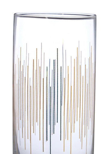 Orsina Jazz Highball Glasses – Set of 4 Gold Art Deco Hand-Blown Glass
