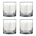 Orsina Jazz Tumbler Glasses – Set of 4 Hand-Blown Gold Wave Glassware