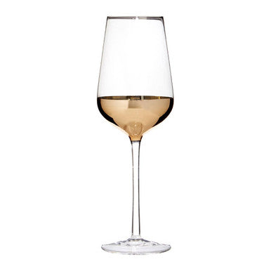 Orsina Horizon Wine Glasses – Set of 4 Hand-Blown Gold & Clear Glass