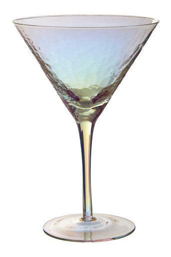 Orsina Aurora Iridescent Hammered Cocktail Glasses – Set of 2