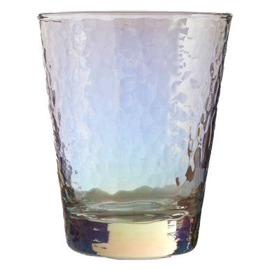 Orsina Aurora Iridescent Hammered Glass Tumblers – Set of 4 Lustre Glasses
