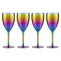 Orsina Aurora Wine Glasses – Set of 4 Iridescent Lustre Stemware