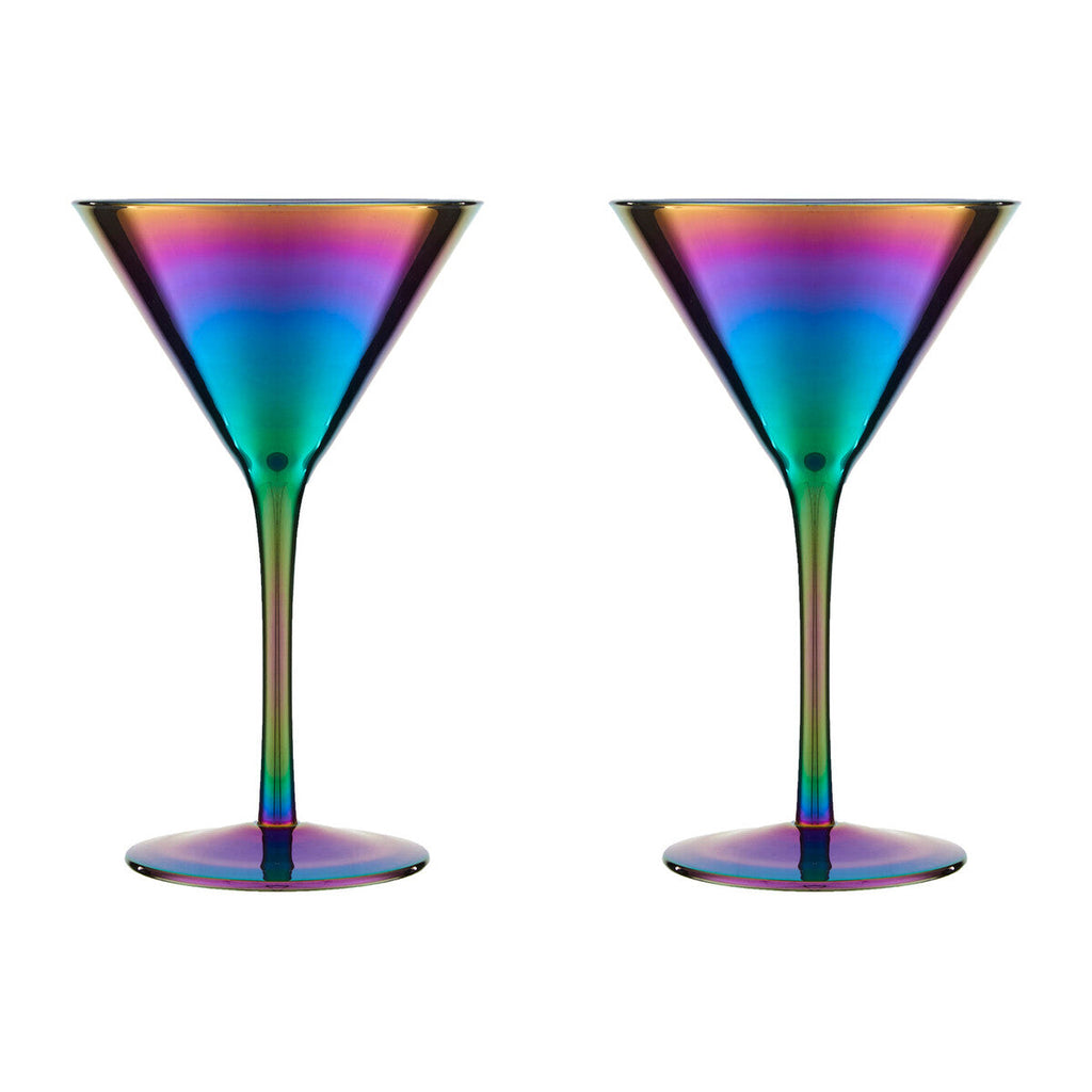 Orsina Aurora Cocktail Glasses – Set of 2 Stemmed Martini Glassware