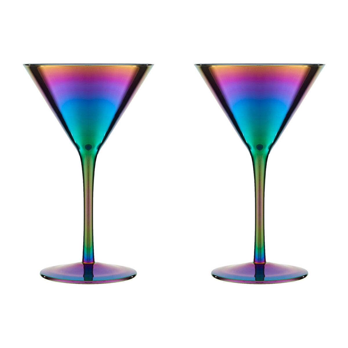 Orsina Aurora Cocktail Glasses – Set of 2 Stemmed Martini Glassware