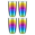 Orsina Aurora Iridescent Hi Ball Glasses – Set of 4 Tall Tumblers