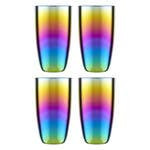 Orsina Aurora Iridescent Hi Ball Glasses – Set of 4 Tall Tumblers