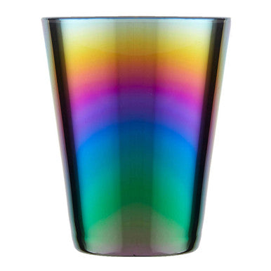 Aurora Glass Tumblers by Orsina – Stackable Colorful Drinkware Set of 4