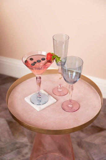 Orsina Aurora Multicolour Cocktail Glasses – Set of 4 Martini Glassware