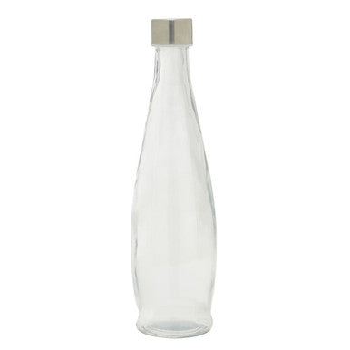 Orsina Dayla Clear Glass Bottle – 1000ml Airtight Carafe with Metal Lid
