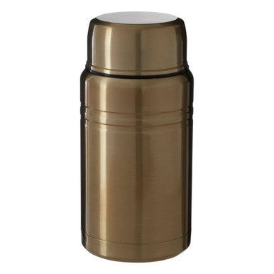 Orsina Manhattan Gold Finish Food Flask – Insulated & Leakproof