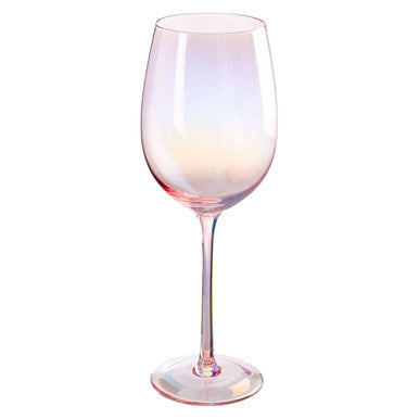 Orsina Frosted Deco Wine Glasses – Pink and Gold Stemware, Set of 4