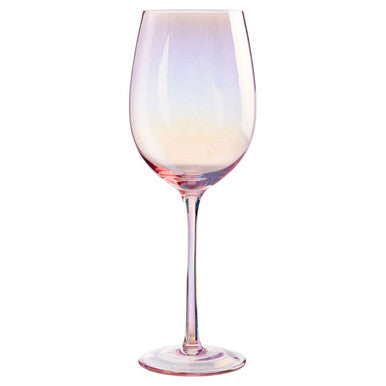 Orsina Frosted Deco Wine Glasses – Pink and Gold Stemware, Set of 4