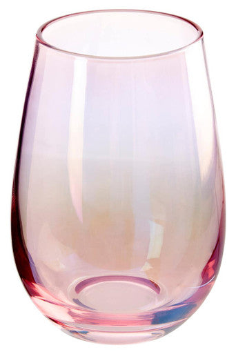 Orsina Frosted Deco Pink Highball Glasses – Set of 4 Modern Drinkware