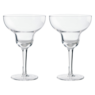 Orsina Mila Margarita Glasses – Set of 2 Clear Glass Cocktail Barware