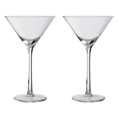 Orsina Mila Martini Glasses – Set of 2 Modern V-Shaped Stemmed Glassware