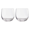 Orsina Mila Glass Tumblers – Set of 2 Clear Modern Drinkware Glasses