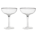 Orsina Mila Cocktail Coupe Glasses - Set of 2 Elegant Stemware, 300ml