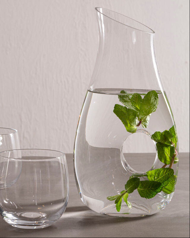 Orsina Mila 1500ml Clear Glass Decanter with Cut-Out Handle