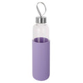 Orsina 500ml Glass Water Bottle | Purple Silicone Sleeve & Steel Lid