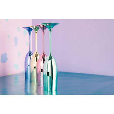 Orsina Multicolour Plastic Champagne Glasses – Set of 4 Party Flutes