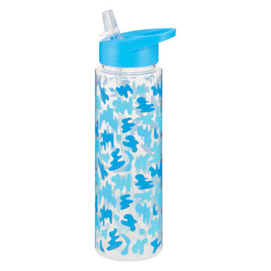 Orsina Mimo Blue Shark Water Bottle | 680ml Leak-Proof Straw Bottle
