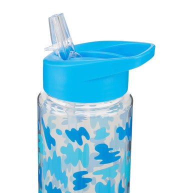 Orsina Mimo Blue Shark Water Bottle | 680ml Leak-Proof Straw Bottle