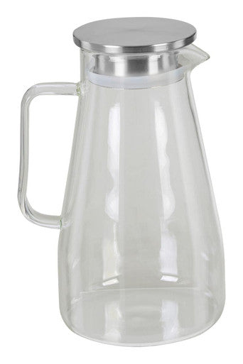 Orsina Winslet Glass Jug 1800ml – Large Water Pitcher with Lid