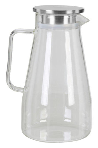 Orsina Winslet Glass Jug 1800ml – Large Water Pitcher with Lid