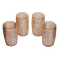 Orsina Dayla Gold Ribbed Glass Tumblers – Set of 4 Luxury Drinkware