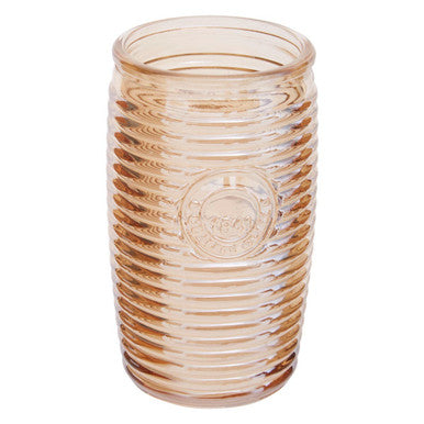 Orsina Dayla Gold Ribbed Glass Tumblers – Set of 4 Luxury Drinkware