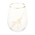 Orsina Nomi Gold Giraffe Curved Tumbler – Elegant Glassware Drinkware