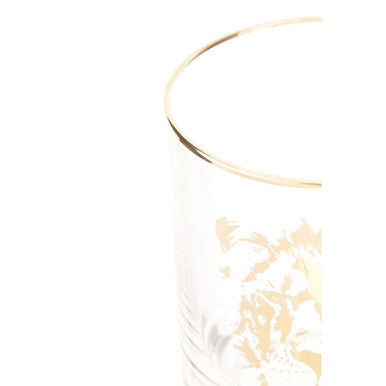 Orsina Nomi Lion Tumbler – Luxury Gold Rim Glassware for Cocktails