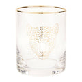 Orsina Nomi Leopard Tumbler – Gold Rim Animal Print Glassware