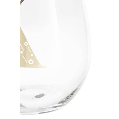 Orsina Claro Monogram Curved Tumbler – Gold Letter K Glassware