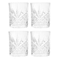 Orsina Beaufort Crystal Tumblers – Set of 4 Embossed 315ml Glasses