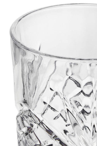 Orsina Beaufort Crystal Tumblers – Set of 4 Embossed 315ml Glasses