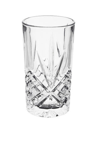 Orsina Beaufort Crystal Highball Glasses – Set of 4 Clear Barware