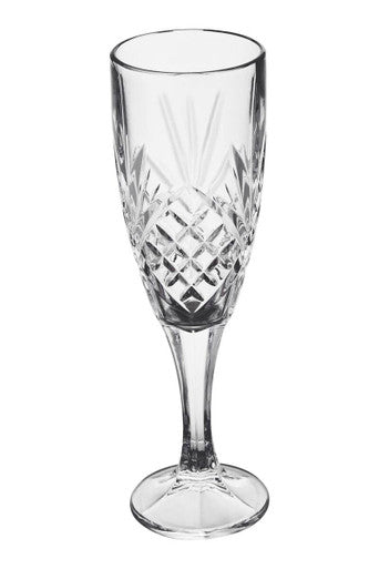 Orsina Beaufort Crystal Champagne Flutes – Set of 4 Embossed Glasses