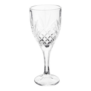 Orsina Beaufort Crystal Wine Glasses – 290ml Embossed Set of 4