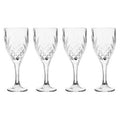 Orsina Beaufort Crystal Wine Glasses – 290ml Embossed Set of 4