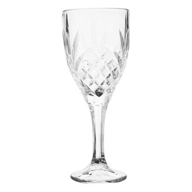 Orsina Beaufort Crystal Wine Glasses – 290ml Embossed Set of 4