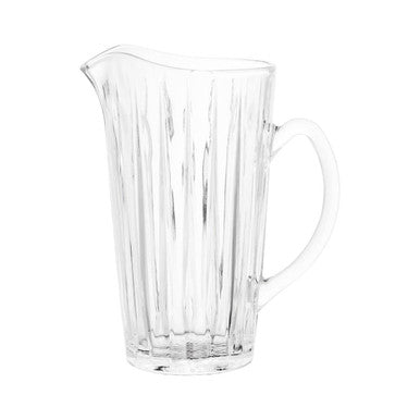 Orsina Beaufort Crystal Pitcher – Fluted Glass Drink Server for Hosting