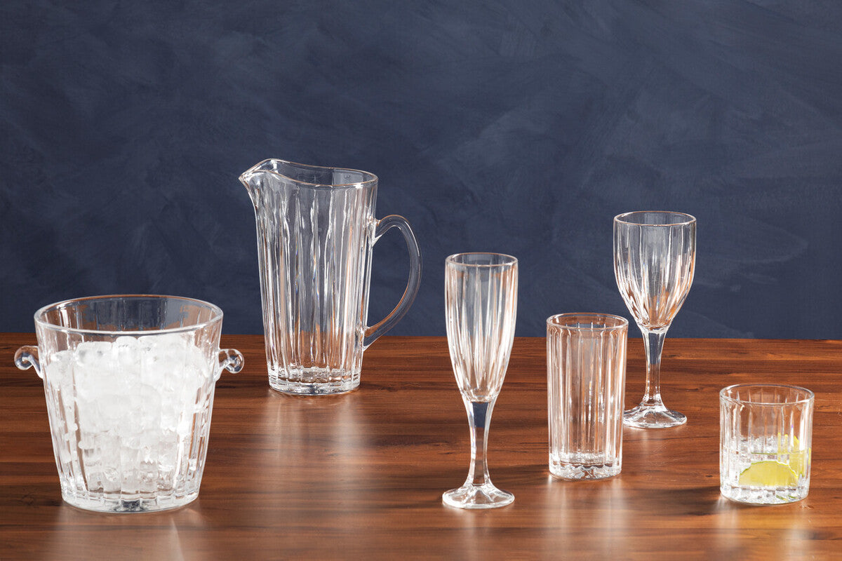 Orsina Beaufort Crystal Pitcher – Fluted Glass Drink Server for Hosting