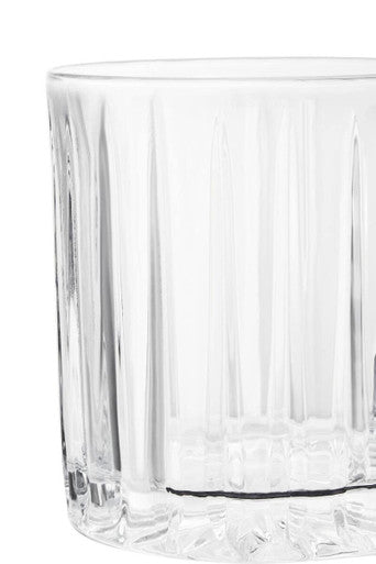 Orsina Beaufort Crystal Large Tumblers – 350ml Fluted Glassware Set of 4