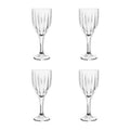 Orsina Beaufort Crystal Wine Glasses – Set of 4 Fluted Stemware