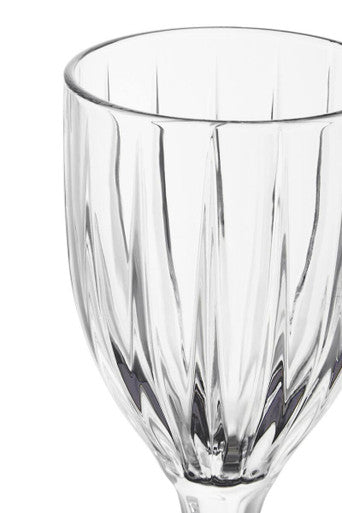 Orsina Beaufort Crystal Wine Glasses – Set of 4 Fluted Stemware