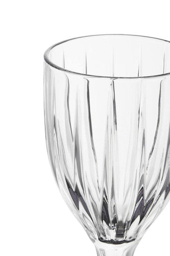 Orsina Beaufort Crystal Wine Glasses – Set of 4 Fluted Stemware