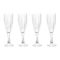 Orsina Beaufort Crystal Champagne Flutes – Set of 4 Fluted Glassware